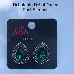 Paparazzi Accessories, Green Earrings-New